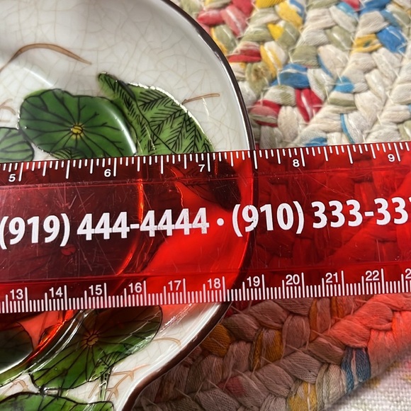 Vintage FITZ & FLOYD Porcelain Dish Plate Waterlilies & Bird Japan - Picture 3 of 6